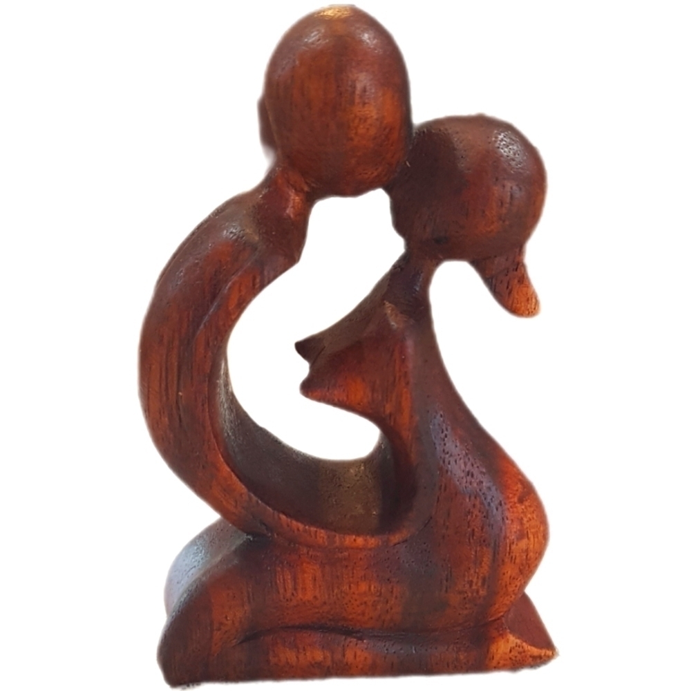 Vintage Abstract Wood Sculpture